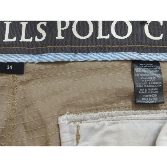 Beverly Hills Polo Club Tan Flat Front Short - Size 34 - High Waist Casual - Picture 7 of 10
